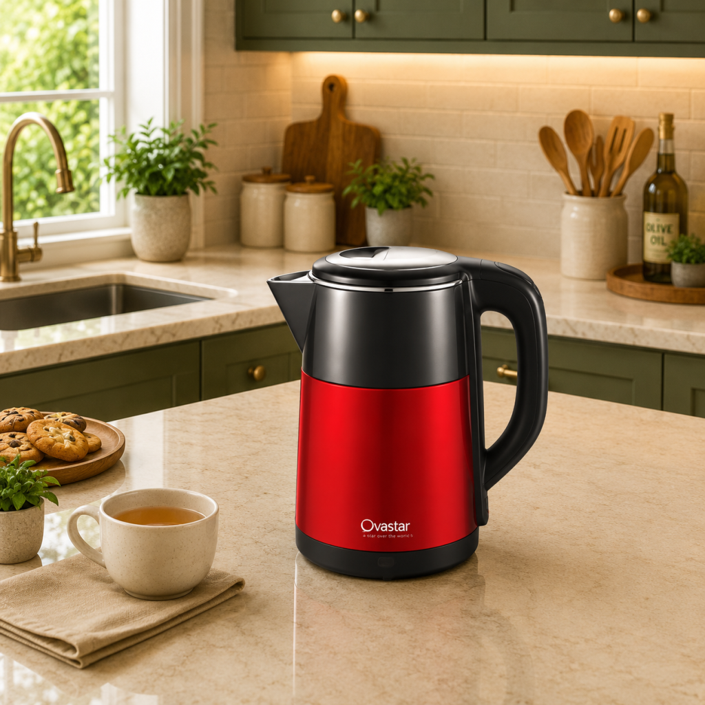 Electric Kettle 2.2 Ltr Steel inside & Plastic Paint outside